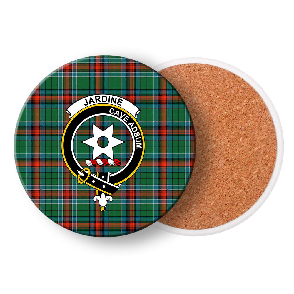 ScotsTee Shop Scottish Jardine Dress Ancient Crest Tartan Drinks Coasters – Wood, Rubber, Ceramic