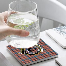 ScotsTee Shop Scottish Hannay Dress Modern Crest Tartan Drinks Coasters – Wood, Rubber, Ceramic