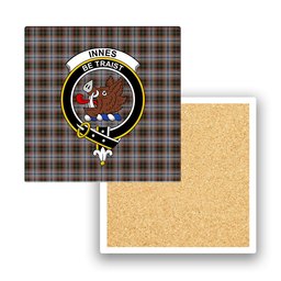 ScotsTee Shop Scottish Innes Red Dress Dance Crest Tartan Drinks Coasters – Wood, Rubber, Ceramic