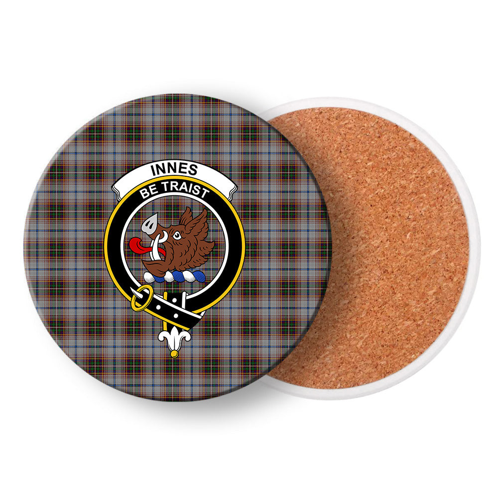 ScotsTee Shop Scottish Innes Red Dress Dance Crest Tartan Drinks Coasters – Wood, Rubber, Ceramic