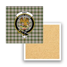 ScotsTee Shop Scottish Hay Dress Modern Crest Tartan Drinks Coasters – Wood, Rubber, Ceramic