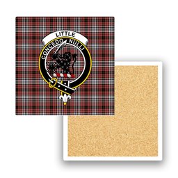 ScotsTee Shop Scottish Little of Morton Rigg Ancient Crest Tartan Drinks Coasters – Wood, Rubber, Ceramic