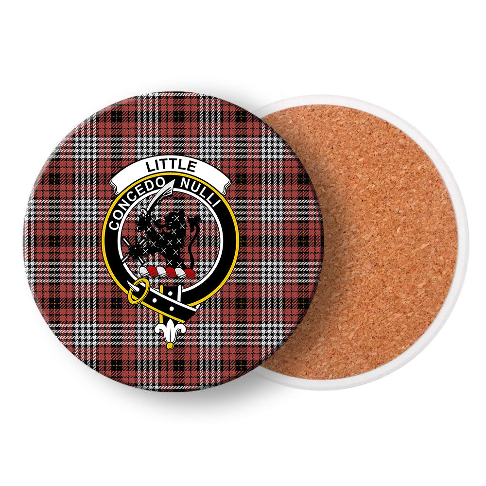 ScotsTee Shop Scottish Little of Morton Rigg Ancient Crest Tartan Drinks Coasters – Wood, Rubber, Ceramic