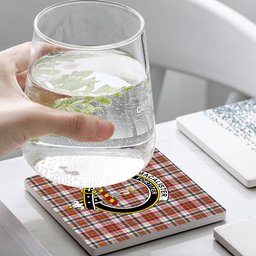 ScotsTee Shop Scottish MacAlister Dress Modern Crest Tartan Drinks Coasters – Wood, Rubber, Ceramic