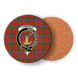 ScotsTee Shop Scottish Lumsden of Kintore Ancient Crest Tartan Drinks Coasters – Wood, Rubber, Ceramic