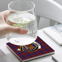 ScotsTee Shop Scottish Leslie J Cant Crest Tartan Drinks Coasters – Wood, Rubber, Ceramic