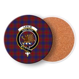 ScotsTee Shop Scottish Leslie J Cant Crest Tartan Drinks Coasters – Wood, Rubber, Ceramic