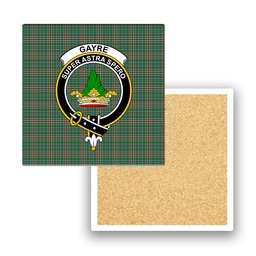 ScotsTee Shop Scottish Gayre Dress Ancient Crest Tartan Drinks Coasters – Wood, Rubber, Ceramic