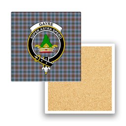 ScotsTee Shop Scottish Gayre Hunting Ancient Crest Tartan Drinks Coasters – Wood, Rubber, Ceramic