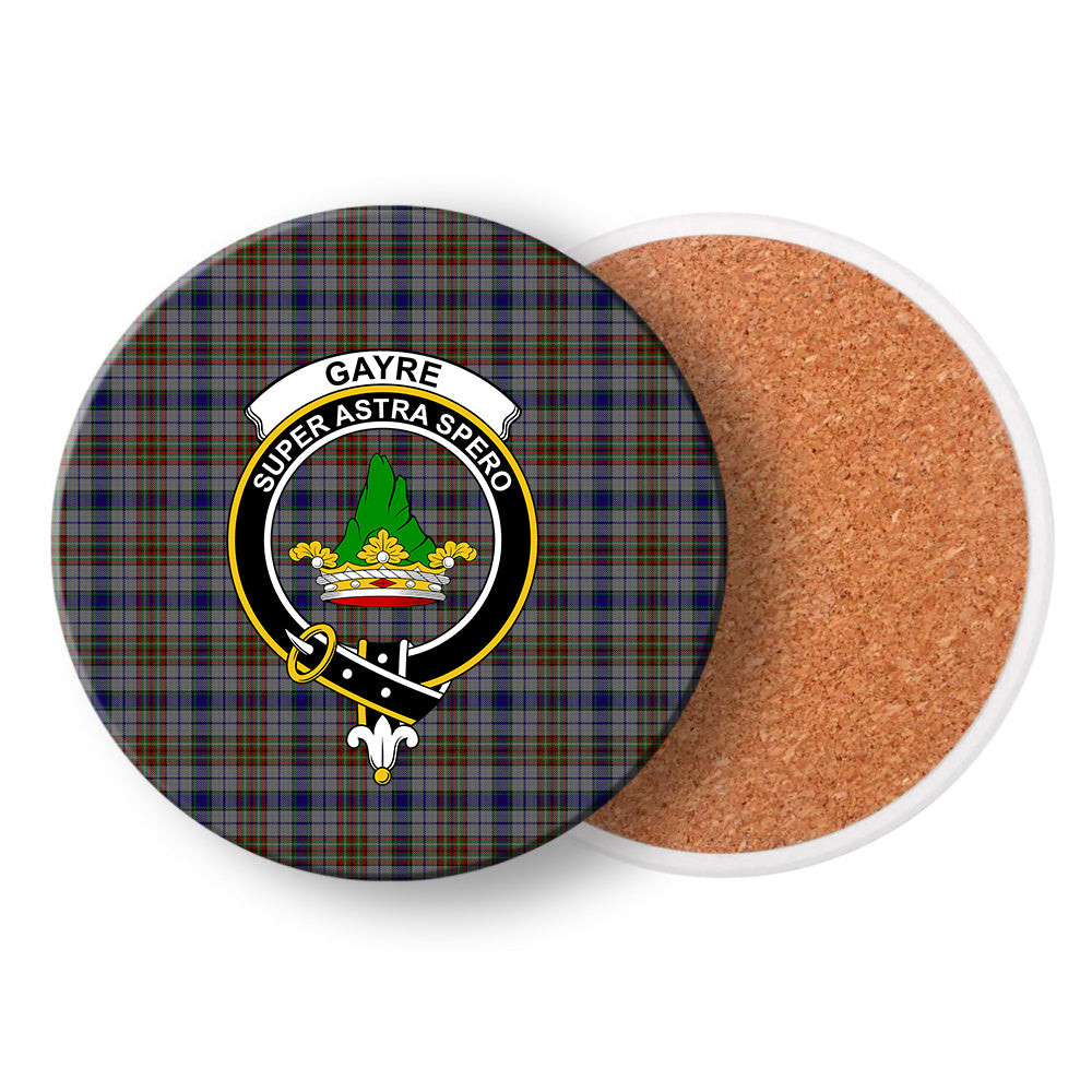 ScotsTee Shop Scottish Gayre Hunting Crest Tartan Drinks Coasters – Wood, Rubber, Ceramic