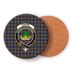 ScotsTee Shop Scottish Gayre Hunting Crest Tartan Drinks Coasters – Wood, Rubber, Ceramic