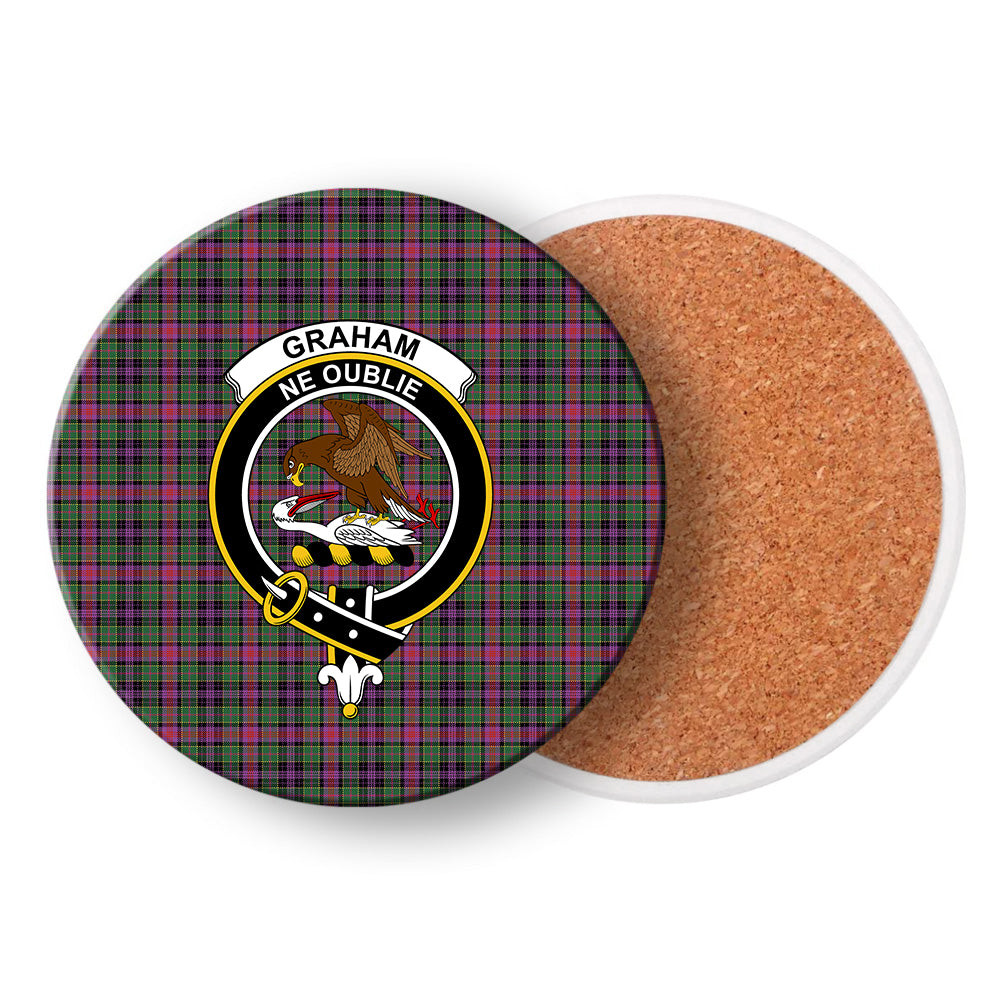 ScotsTee Shop Scottish Graham of Airth Ancient Crest Tartan Drinks Coasters – Wood, Rubber, Ceramic