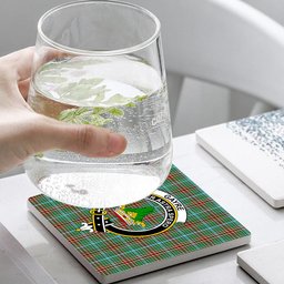 ScotsTee Shop Scottish Gayre Modern Crest Tartan Drinks Coasters – Wood, Rubber, Ceramic