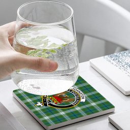 ScotsTee Shop Scottish Johnston Dress Ancient Crest Tartan Drinks Coasters – Wood, Rubber, Ceramic