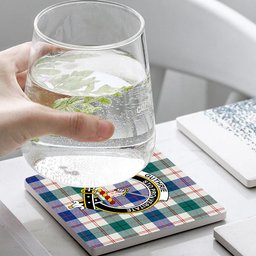 ScotsTee Shop Scottish Guthrie Dress Modern Crest Tartan Drinks Coasters – Wood, Rubber, Ceramic