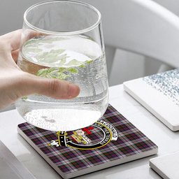 ScotsTee Shop Scottish MacDonald Dress Modern Crest Tartan Drinks Coasters – Wood, Rubber, Ceramic