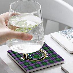 ScotsTee Shop Scottish MacArthur of Milton Ancient Crest Tartan Drinks Coasters – Wood, Rubber, Ceramic