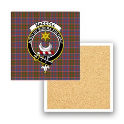 ScotsTee Shop Scottish MacColl Hunting Ancient Crest Tartan Drinks Coasters – Wood, Rubber, Ceramic