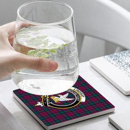 ScotsTee Shop Scottish Lindsay #2 Modern Clan Crest Tartan Drinks Coasters – Wood, Rubber, Ceramic