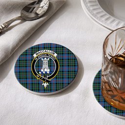 ScotsTee Shop Scottish MacCallum of Berwick Ancient Crest Tartan Drinks Coasters – Wood, Rubber, Ceramic