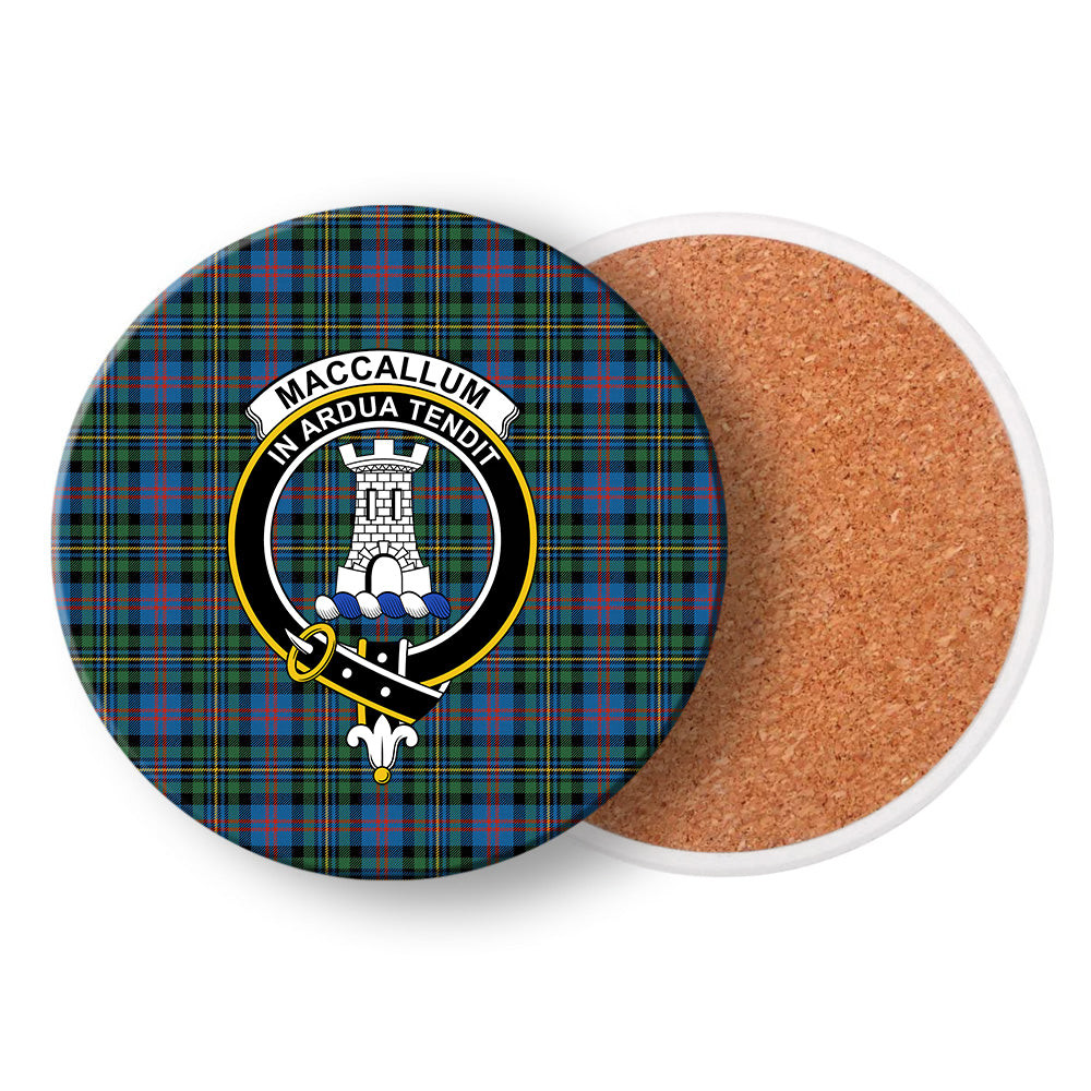 ScotsTee Shop Scottish MacCallum of Berwick Ancient Crest Tartan Drinks Coasters – Wood, Rubber, Ceramic