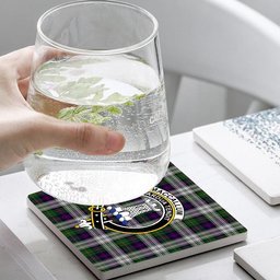 ScotsTee Shop Scottish MacCallum Dress - TD Crest Tartan Drinks Coasters – Wood, Rubber, Ceramic