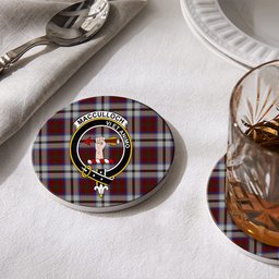 ScotsTee Shop Scottish MacCulloch Dress Crest Tartan Drinks Coasters – Wood, Rubber, Ceramic