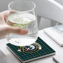 ScotsTee Shop Scottish Kennedy Modern Clan Crest Tartan Drinks Coasters – Wood, Rubber, Ceramic
