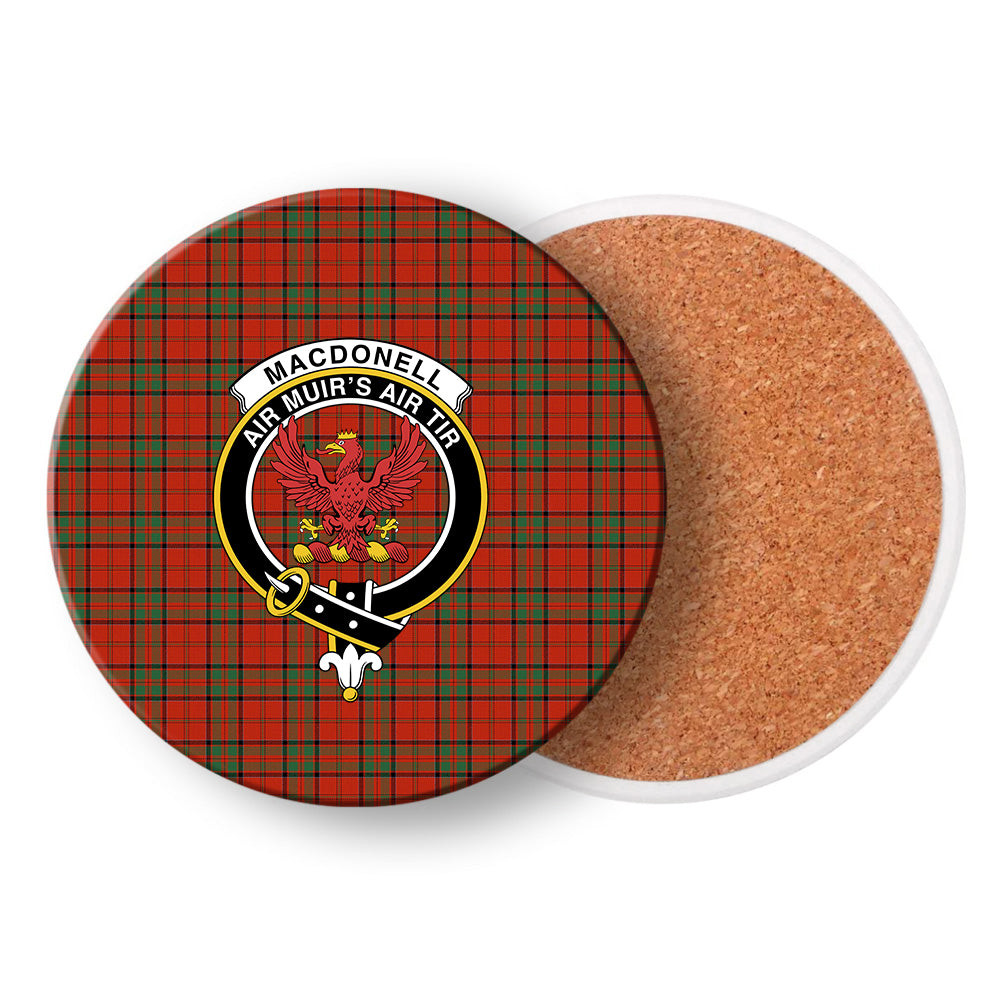ScotsTee Shop Scottish MacDonell of Keppoch Ancient Crest Tartan Drinks Coasters – Wood, Rubber, Ceramic