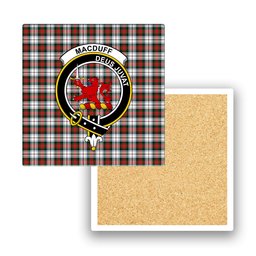 ScotsTee Shop Scottish MacDuff Dress Modern SC Crest Tartan Drinks Coasters – Wood, Rubber, Ceramic