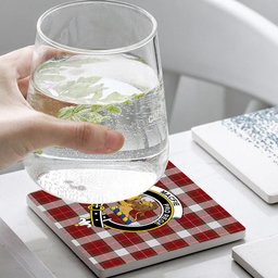 ScotsTee Shop Scottish MacFie Dress Ancient Crest Tartan Drinks Coasters – Wood, Rubber, Ceramic