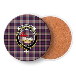 ScotsTee Shop Scottish MacDonald Pattern of Plaids Crest Tartan Drinks Coasters – Wood, Rubber, Ceramic
