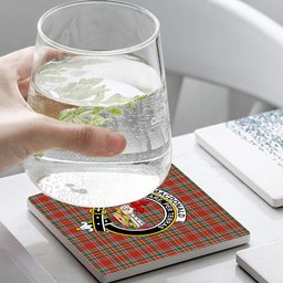 ScotsTee Shop Scottish MacDonald of Lochmaddy Ancient Crest Tartan Drinks Coasters – Wood, Rubber, Ceramic