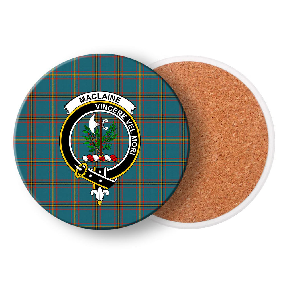 ScotsTee Shop Scottish MacLaine of Lochbuie Hunting Ancient Crest Tartan Drinks Coasters – Wood, Rubber, Ceramic