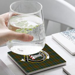 ScotsTee Shop Scottish MacLean of Kingairloch Crest Tartan Drinks Coasters – Wood, Rubber, Ceramic