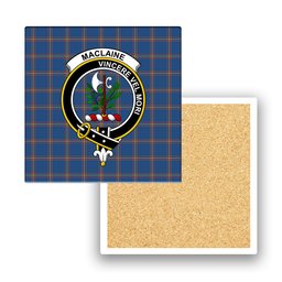 ScotsTee Shop Scottish MacLaine of Loch Buie Hunting Ancient Crest Tartan Drinks Coasters – Wood, Rubber, Ceramic
