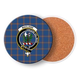 ScotsTee Shop Scottish MacLaine of Loch Buie Hunting Ancient Crest Tartan Drinks Coasters – Wood, Rubber, Ceramic