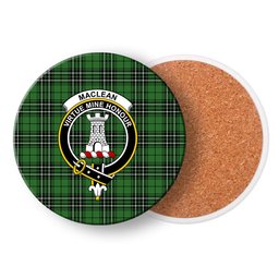 ScotsTee Shop Scottish MacLean of Duart Hunting Ancient Crest Tartan Drinks Coasters – Wood, Rubber, Ceramic