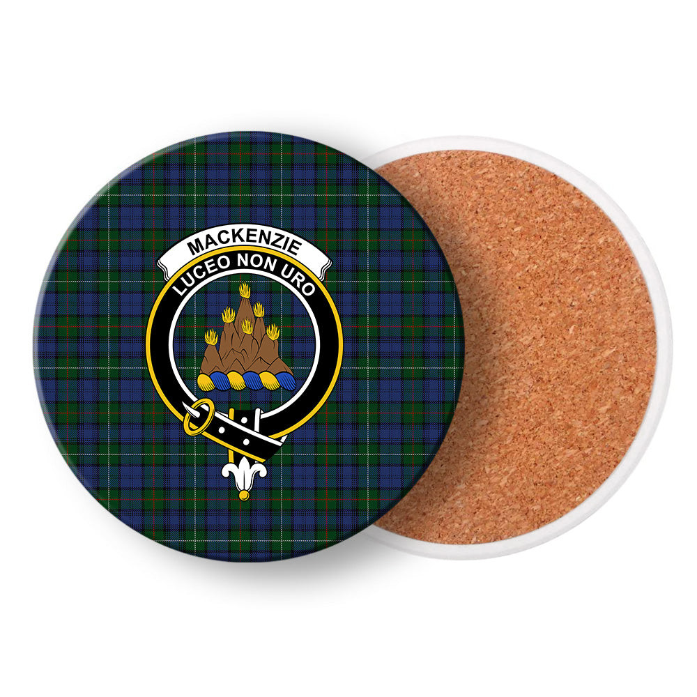 ScotsTee Shop Scottish MacKenzie Vestiarium Scoticum Crest Tartan Drinks Coasters – Wood, Rubber, Ceramic