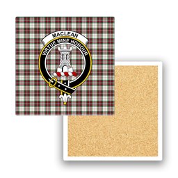 ScotsTee Shop Scottish MacLean Dress Ancient Crest Tartan Drinks Coasters – Wood, Rubber, Ceramic