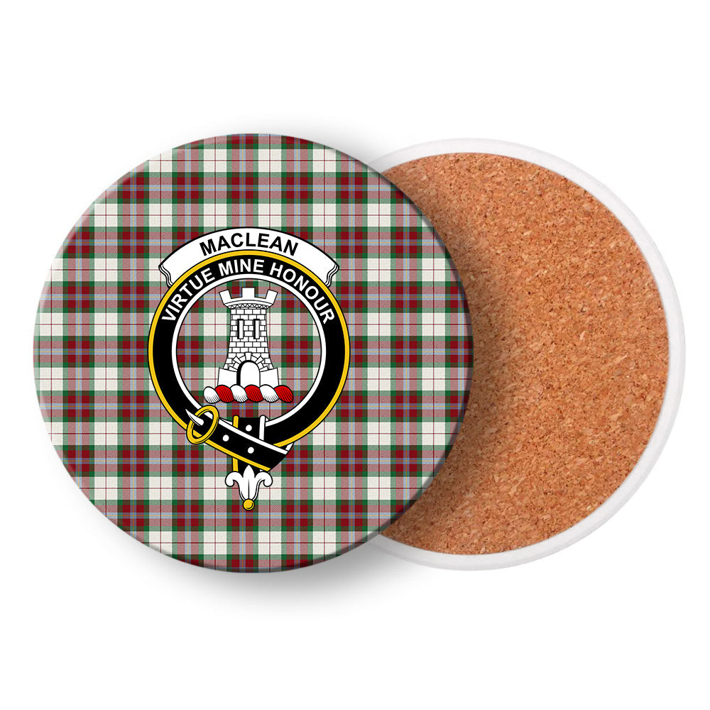 ScotsTee Shop Scottish MacLean Dress Ancient Crest Tartan Drinks Coasters – Wood, Rubber, Ceramic