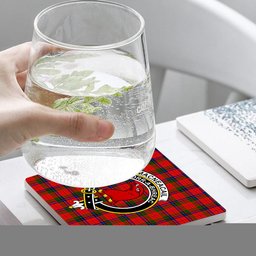ScotsTee Shop Scottish MacNeacail of Scorrybreac Crest Tartan Drinks Coasters – Wood, Rubber, Ceramic