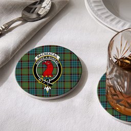ScotsTee Shop Scottish MacNeacail Hunting Ancient Crest Tartan Drinks Coasters – Wood, Rubber, Ceramic