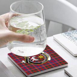 ScotsTee Shop Scottish McColl Hunting Modern Crest Tartan Drinks Coasters – Wood, Rubber, Ceramic