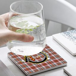 ScotsTee Shop Scottish McAlister Dress Modern Crest Tartan Drinks Coasters – Wood, Rubber, Ceramic