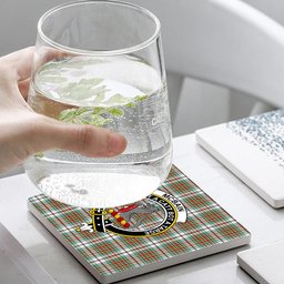 ScotsTee Shop Scottish McBain Dress Ancient Crest Tartan Drinks Coasters – Wood, Rubber, Ceramic