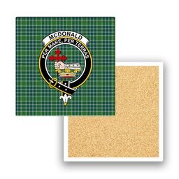 ScotsTee Shop Scottish McDonald Lord of the Isles Hunting Ancient Crest Tartan Drinks Coasters – Wood, Rubber, Ceramic