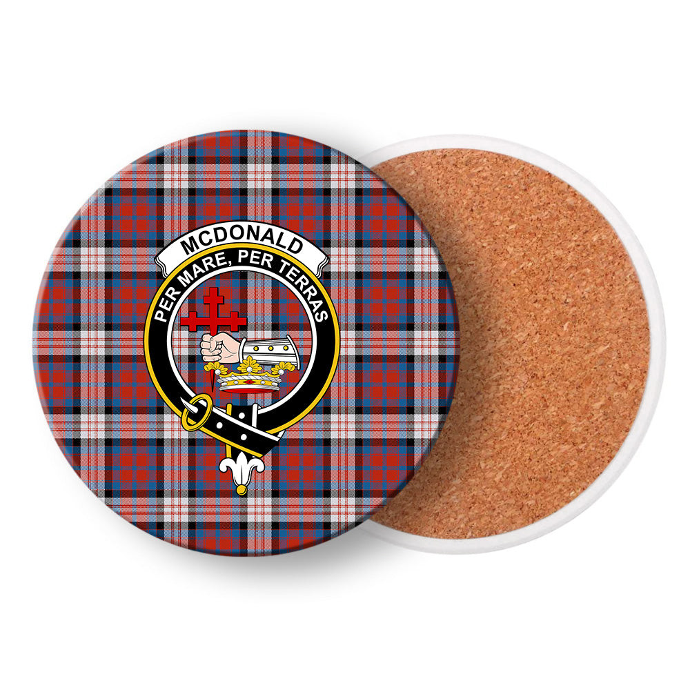 ScotsTee Shop Scottish McDonald Dress Irish Ancient Crest Tartan Drinks Coasters – Wood, Rubber, Ceramic