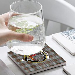 ScotsTee Shop Scottish McBain Dress Crest Tartan Drinks Coasters – Wood, Rubber, Ceramic