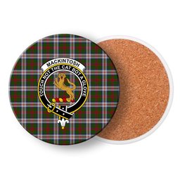 ScotsTee Shop Scottish MacKintosh Dress Scott Adie Crest Tartan Drinks Coasters – Wood, Rubber, Ceramic